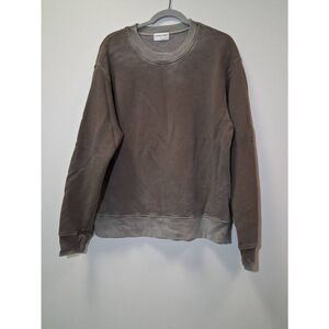 Cotton citizen women medium crew neck sweater cotton burnout gray spring summer